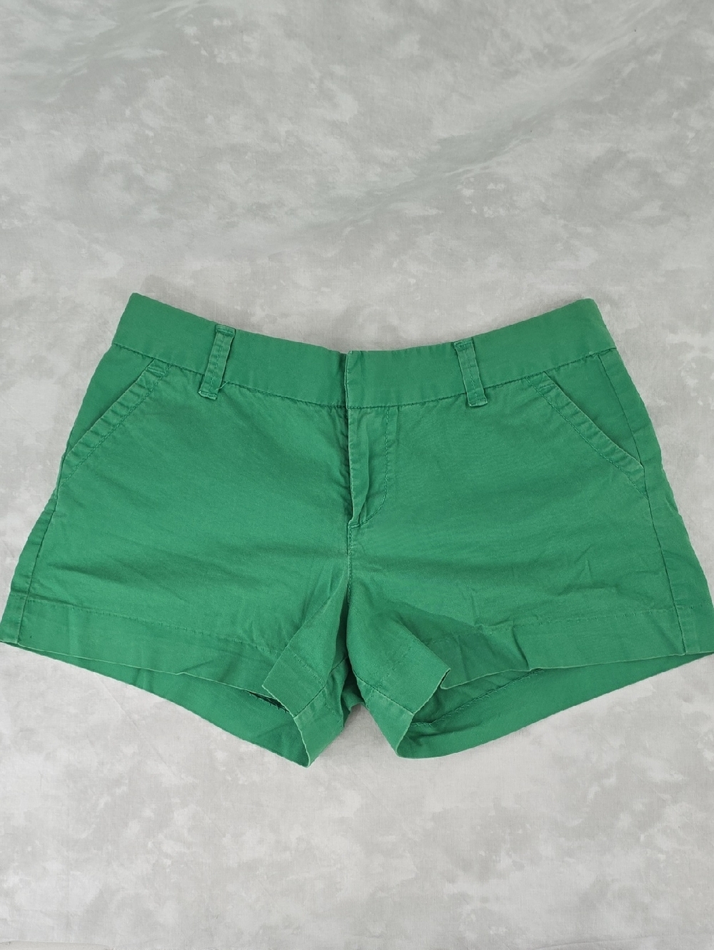 Calvin Klein Emerald Green High-Waist Cotton Shorts